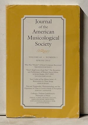 Image du vendeur pour Journal of the American Musicological Society, Volume 65, Number 1 (Spring 2012) mis en vente par Cat's Cradle Books