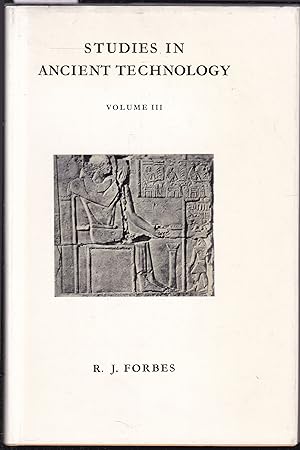 Bild des Verkufers fr Studies in Ancient Technology. Volume III zum Verkauf von Graphem. Kunst- und Buchantiquariat