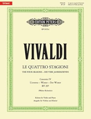 Immagine del venditore per Violin Concerto in F Minor Op. 8 No. 4 Winter Edition for Violin and Piano : For Violin, Strings and Continuo, from the 4 Seaons venduto da GreatBookPricesUK