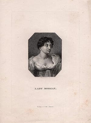 Image du vendeur pour Lady Morgan. Kupferstich-Portrt von Wachsmann. mis en vente par Antiquariat Dennis R. Plummer