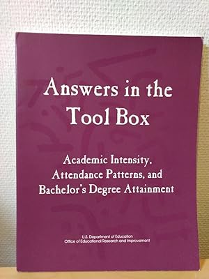 Bild des Verkufers fr Answers In The Tool Box: Academic Intensity, Attendance Patterns, And Bachelor's Degree Attainment zum Verkauf von PlanetderBuecher