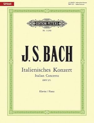 Bild des Verkufers fr Italian Concerto Bwv 971 for Piano zum Verkauf von GreatBookPrices