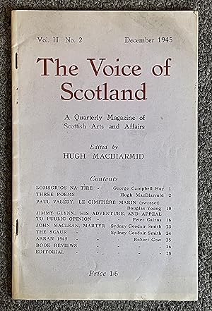 Bild des Verkufers fr The Voice of Scotland: a Quarterly Magazine of Scottish Arts and Affairs. Vol II, No. 2 : December 1945 zum Verkauf von DogStar Books