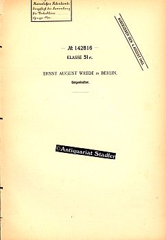 Patentschrift Nr. 142816. Klasse 51 c: Geigenhalter. Kaiserliches Patentamt.