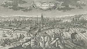 Bild des Verkufers fr Frankfurt am Main, Gesamtansicht , Frankfurt am Main. - Gesamtansicht. - "Francofurtum ad Moenum / Franckfurt am Mayn". zum Verkauf von Graphikantiquariat Koenitz