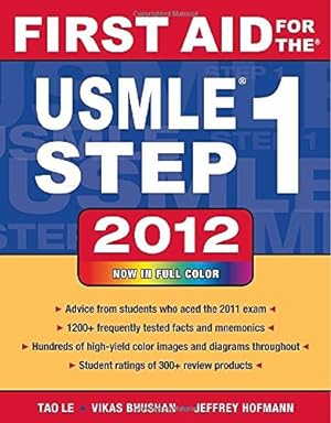Imagen del vendedor de First Aid for the USMLE Step 1 2012 a la venta por WeBuyBooks