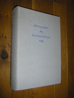 Bibliographie des Musikschrifttums 1980