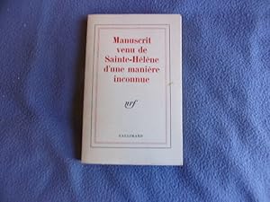 Manuscrit venu de Sainte-Hélène d'une manière inconnue