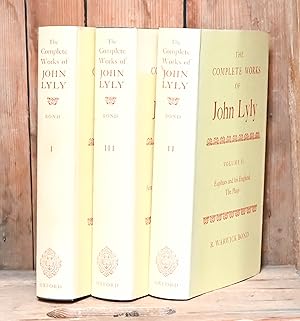 Bild des Verkufers fr The Complete Works of John Lyly. Now for the first time collected and edited from the earliest quartos with life, bibliography, essays, notes, and index by R.Warwick Bond. 3 volumes. zum Verkauf von Antiquariat Thomas Rezek