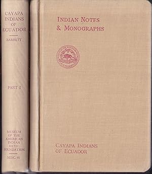 Bild des Verkufers fr The Cayapa Indians of Ecuador. Part I / II (= Indian Notes and Monographs, No. 40) zum Verkauf von Graphem. Kunst- und Buchantiquariat