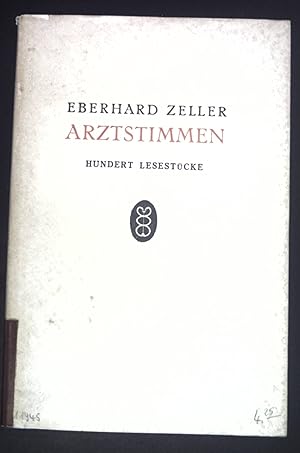 Imagen del vendedor de Arztstimmen, Hundert Lesestcke. a la venta por books4less (Versandantiquariat Petra Gros GmbH & Co. KG)