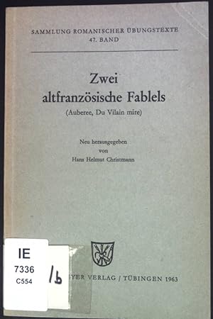 Bild des Verkufers fr Zwei altfranzsische Fablels. Sammlung romanischer bungstexte ; Bd. 47 zum Verkauf von books4less (Versandantiquariat Petra Gros GmbH & Co. KG)