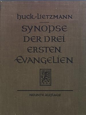 Imagen del vendedor de Synopse der drei ersten Evangelien. a la venta por books4less (Versandantiquariat Petra Gros GmbH & Co. KG)