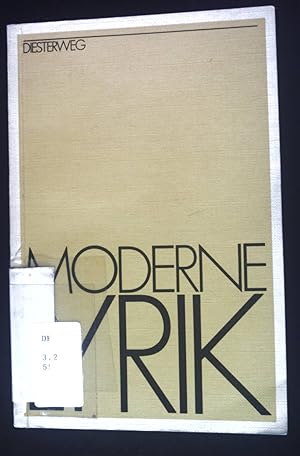 Seller image for Moderne Lyrik. for sale by books4less (Versandantiquariat Petra Gros GmbH & Co. KG)
