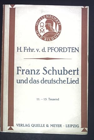 Seller image for Franz Schubert und das deutsche Lied. Wissenschaft und Bildung ; 130 for sale by books4less (Versandantiquariat Petra Gros GmbH & Co. KG)