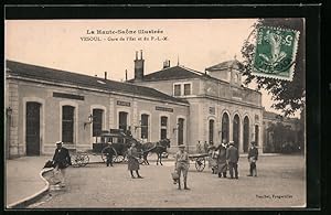 Ansichtskarte Vesoul, Gare de l`Est et du P.L.M.