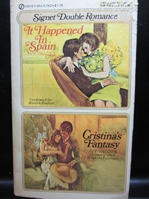 Seller image for IT HAPPENED IN SPAIN & CRISTINA'S FANTASY (Double Romance) for sale by The Book Abyss