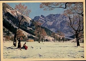 Ansichtskarte / Postkarte Fahrten mit der Kraftpost, Kraftpostlinie Bad Tölz Eng Tirol, Am Großen...