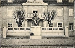 Seller image for Ansichtskarte / Postkarte Reuterstadt Stavenhagen in Mecklenburg, Fritz-Reuter-Denkmal for sale by akpool GmbH