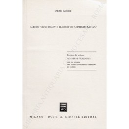 Bild des Verkufers fr Albert Venn Dicey e il diritto amministrativo zum Verkauf von Libreria Antiquaria Giulio Cesare di Daniele Corradi