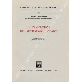 Seller image for La trascrizione del matrimonio canonico for sale by Libreria Antiquaria Giulio Cesare di Daniele Corradi