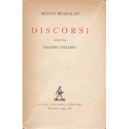 Seller image for Discorsi. Scelti da Balbino Giuliano for sale by Libreria Antiquaria Giulio Cesare di Daniele Corradi