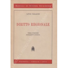 Imagen del vendedor de Diritto regionale a la venta por Libreria Antiquaria Giulio Cesare di Daniele Corradi