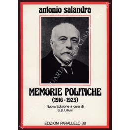 Imagen del vendedor de Memorie politiche (1916-1925) a la venta por Libreria Antiquaria Giulio Cesare di Daniele Corradi