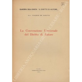 Bild des Verkufers fr La Convenzione universale del diritto di autore zum Verkauf von Libreria Antiquaria Giulio Cesare di Daniele Corradi