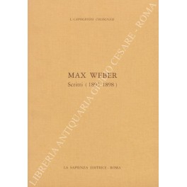 Immagine del venditore per Max Weber. Scritti (1895 1898) venduto da Libreria Antiquaria Giulio Cesare di Daniele Corradi