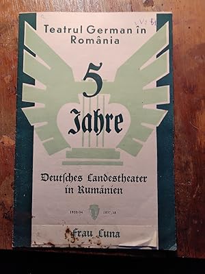 5 Jahre Deutsches Landestheater in Rumänien Bühnenblätter 1. Mai 1938
