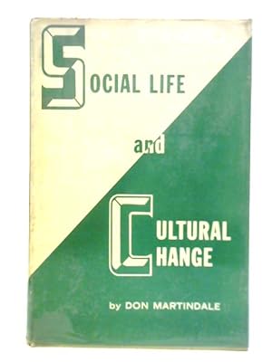 Immagine del venditore per Social Life and Cultural Change venduto da World of Rare Books