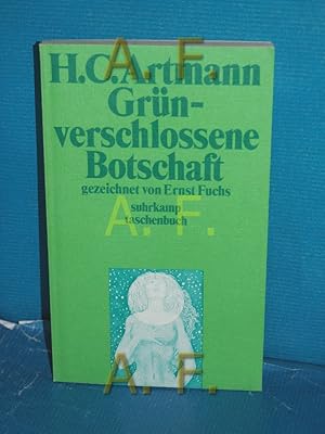 Bild des Verkufers fr Grnverschlossene Botschaft : 90 Trume Gezeichn. von Ernst Fuchs / suhrkamp-taschenbcher 82 zum Verkauf von Antiquarische Fundgrube e.U.