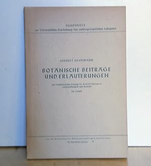 Immagine del venditore per Botanische Beitrge und Erluterungen zum Verstndnis der Vortrge Dr. Rudolf Steiners "Geisteswissenschaft und Medizin". Ein Versuch. (Erschienen in : Rundbriefe zur systematischen Erarbeitung des anthroposophischen Lehrgutes.) venduto da Antiquariat frANTHROPOSOPHIE Ruth Jger