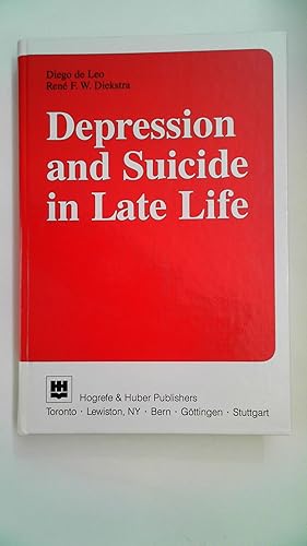 Bild des Verkufers fr Depression and Suicide in Late Life, zum Verkauf von Antiquariat Maiwald