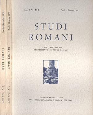 Seller image for Studi romani Anno XVI n. 2 - 3 for sale by Biblioteca di Babele