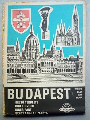 Imagen del vendedor de Budapest Bels terlete Inner Part Innenbezirke Partie interieure Karte a la venta por Versandantiquariat Jena