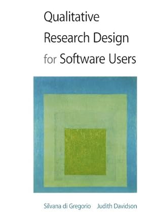 Seller image for Qualitative Research Design for Software Users for sale by Redux Books