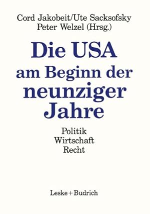 Bild des Verkufers fr Die USA am Beginn der neunziger Jahre zum Verkauf von BuchWeltWeit Ludwig Meier e.K.
