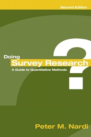 Seller image for Doing Survey Research: A Guide to Quantitative Methods for sale by Redux Books