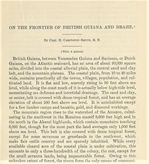 Bild des Verkufers fr On The Frontier Of British Guiana And Brazil zum Verkauf von Legacy Books II