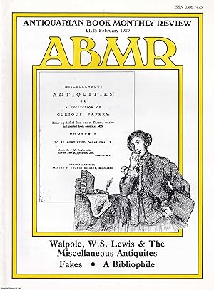 Seller image for A Bibliophile: The Poet Seumas O'Sullivan. An original article contained in a complete monthly issue of the Antiquarian Book Monthly Review (ABMR), 1989. for sale by Cosmo Books