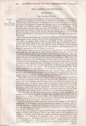 Imagen del vendedor de 1839. The Liberty of Beverley, Yorkshire : An original article from the Reports of the Commissioners to Inquire Concerning Charities & Education of the Poor in England and Wales. a la venta por Cosmo Books