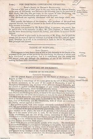 Imagen del vendedor de 1839. Wapentake of Dickering, Parish of Hayton, Wapentake of Howdenshire, and others, Yorkshire : An original article from the Reports of the Commissioners to Inquire Concerning Charities & Education of the Poor in England and Wales. a la venta por Cosmo Books