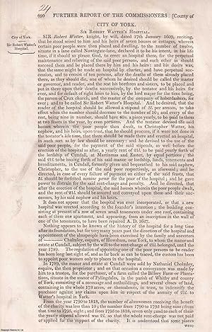 Imagen del vendedor de 1839. City of York, Sir Robert Watter's Hospital; Colton's Hospital, and others, Yorkshire : An original article from the Reports of the Commissioners to Inquire Concerning Charities & Education of the Poor in England and Wales. a la venta por Cosmo Books
