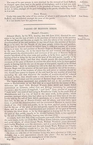 Imagen del vendedor de 1835. Parish of Beeston Regis, Roughton, Sheringham, Aylsham, and others, Norfolk : An original article from the Reports of the Commissioners to Inquire Concerning Charities & Education of the Poor in England and Wales. a la venta por Cosmo Books