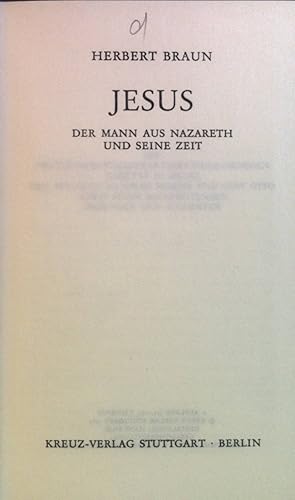 Imagen del vendedor de Jesus : Der Mann aus Nazareth u. seine Zeit. Bd. 1. Themen der Theologie. a la venta por books4less (Versandantiquariat Petra Gros GmbH & Co. KG)