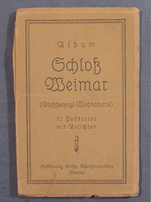 Album Schloß Weimar (Großherzogl. Wohnräume). 12 Postkarten mit Ansichten. Leporello.