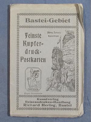 Bastei-Gebiet. Feinste Kupferdruck-Postkarten. 12 Ansichtkarten im Kupfertiefdruck als Leporello.