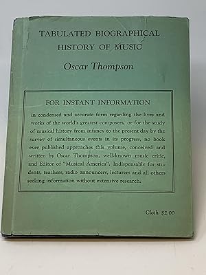 TABULATED BIOGRAPHICAL HISTORY OF MUSIC